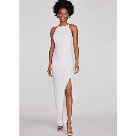 BCX Dress nwt maxi halter, split leg front size small ￼ - Picture 1 of 13